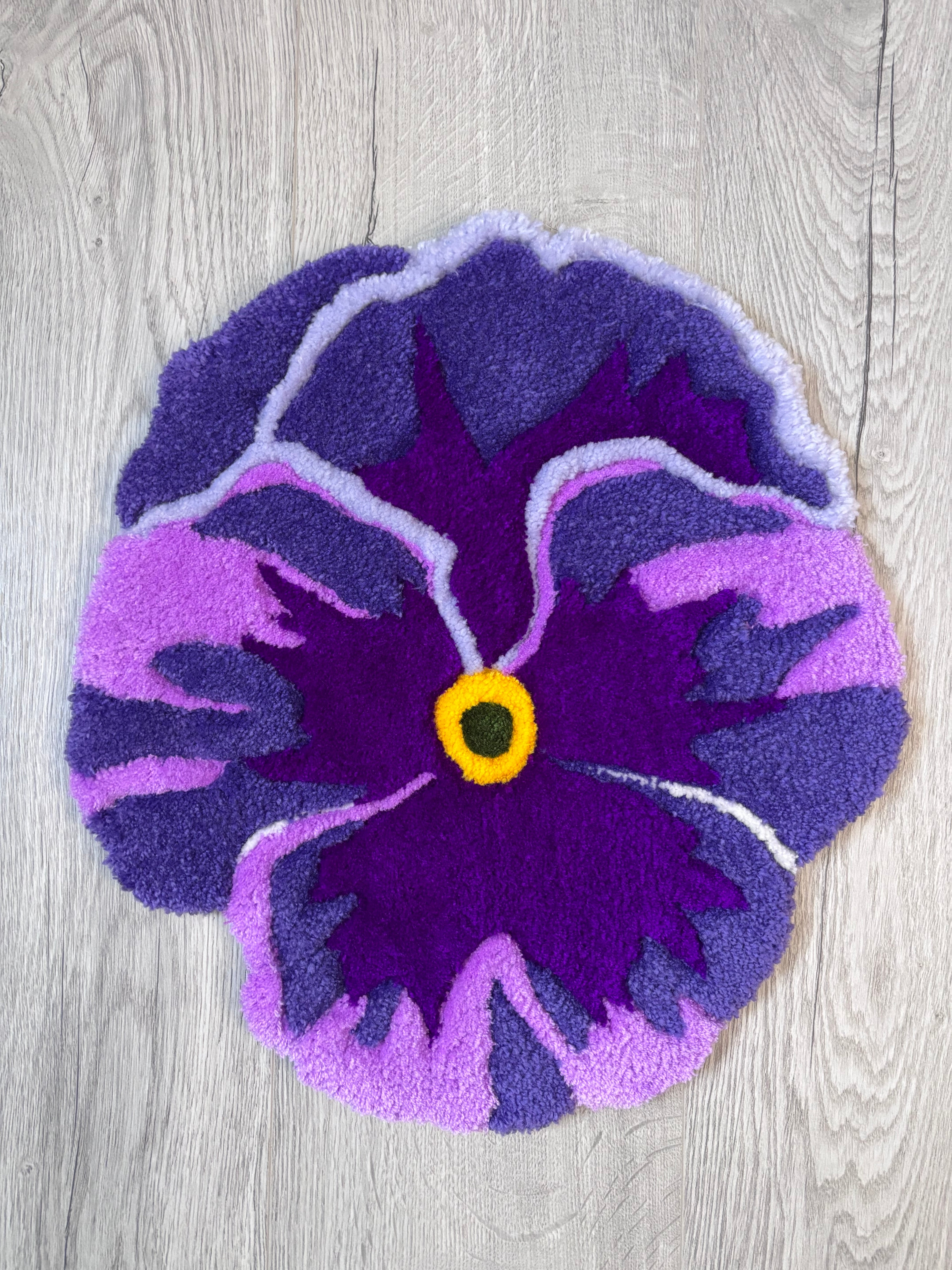 Grande suspension murale - Pensée violette