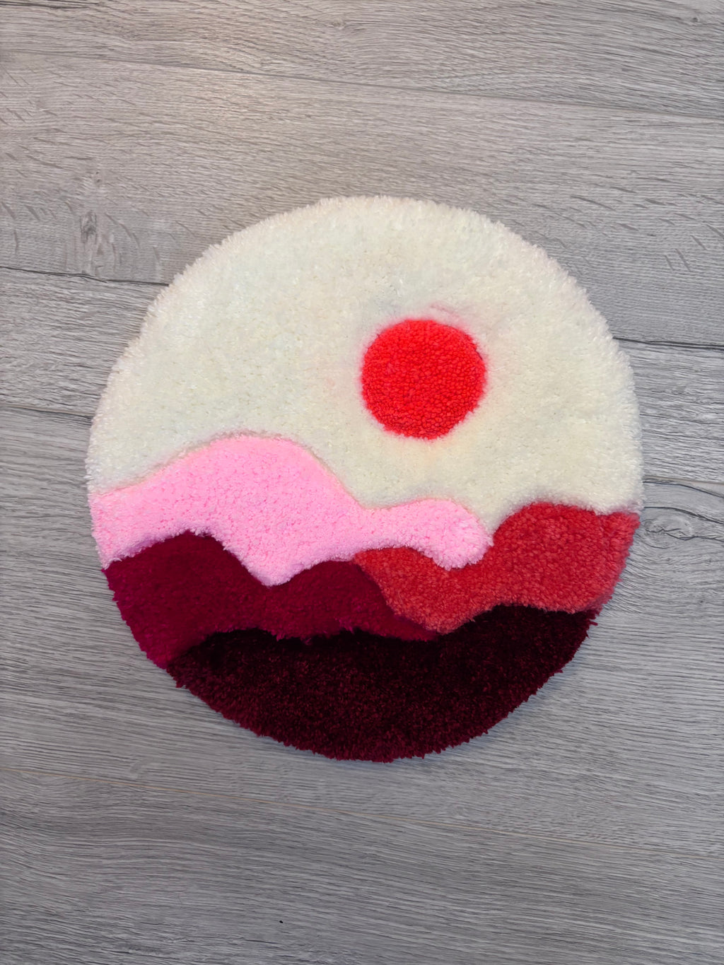 Paysage circulaire Rose à suspendre