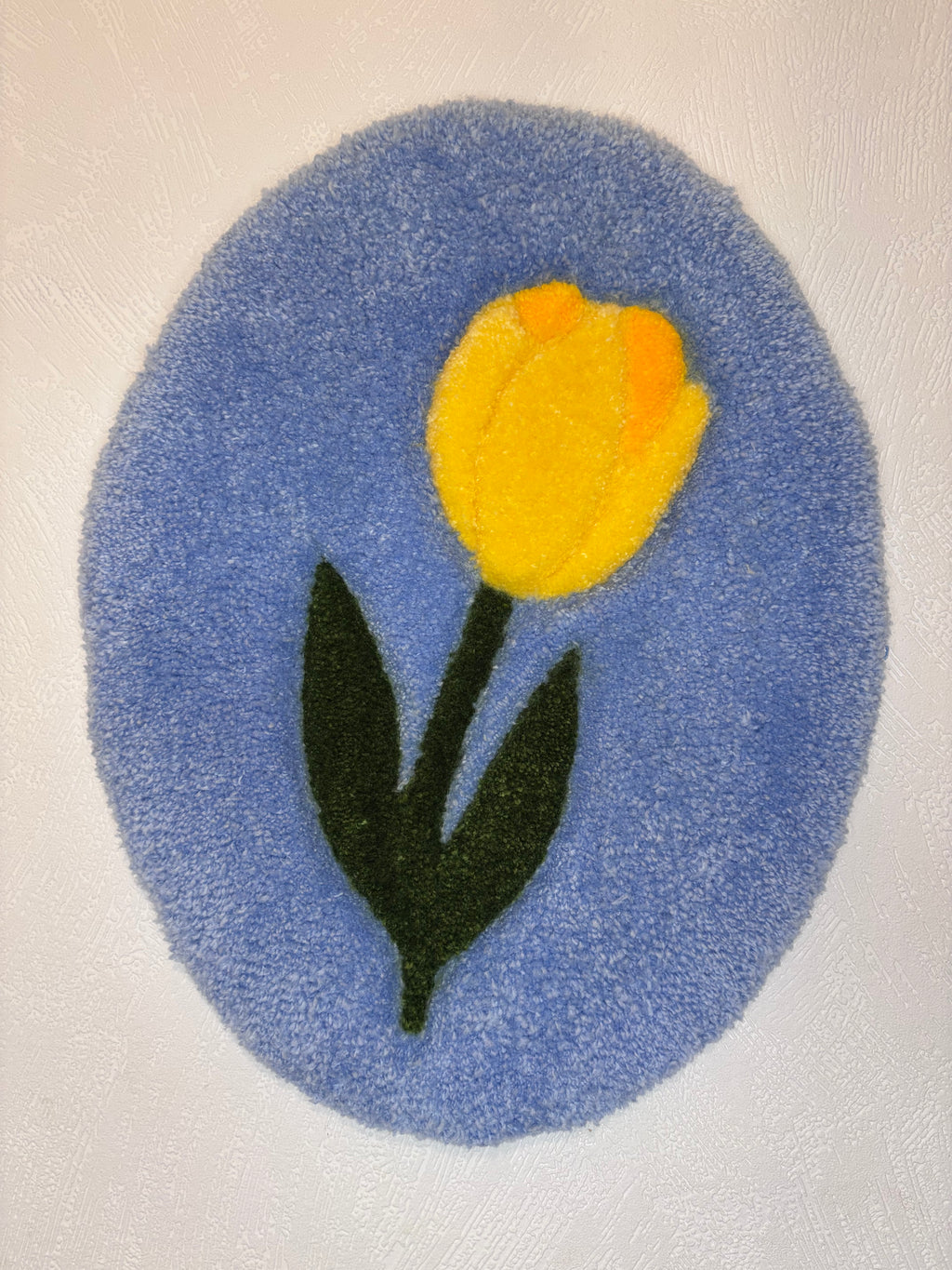 Tableau tulipe jaune en tufting