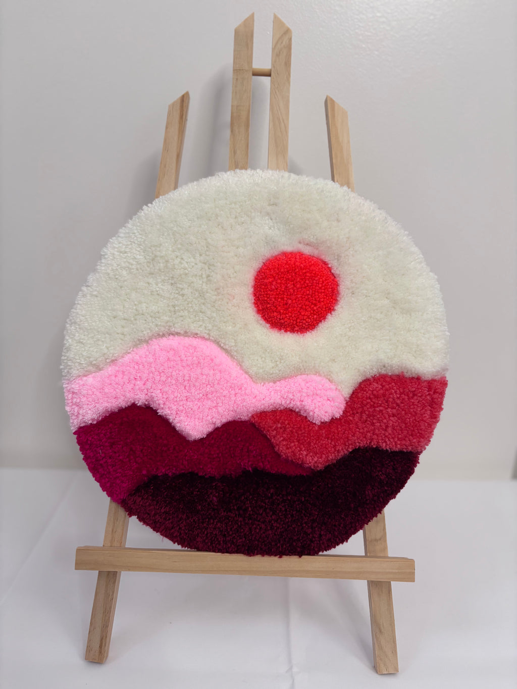 Paysage circulaire Rose à suspendre